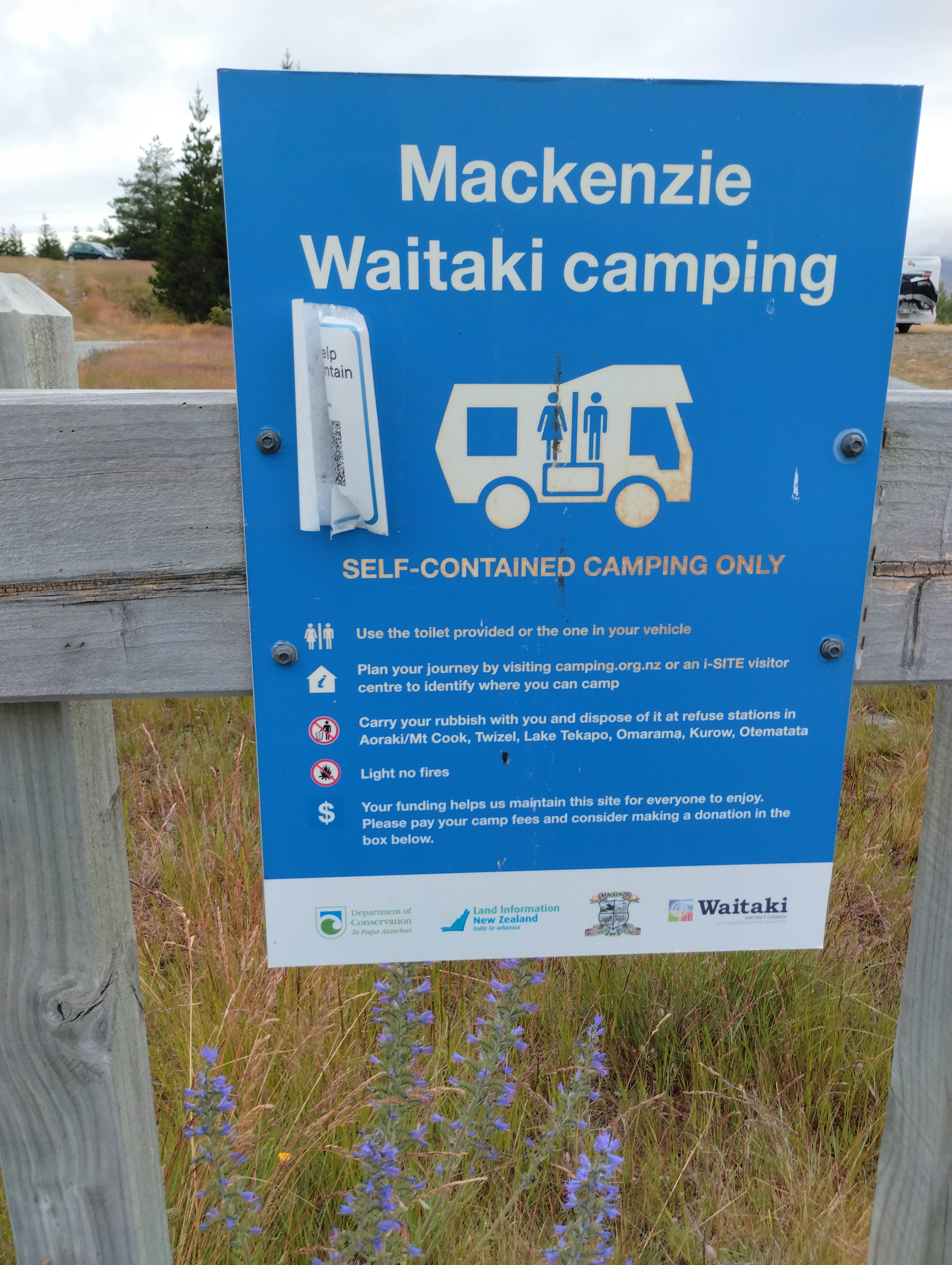 freedom camping sign